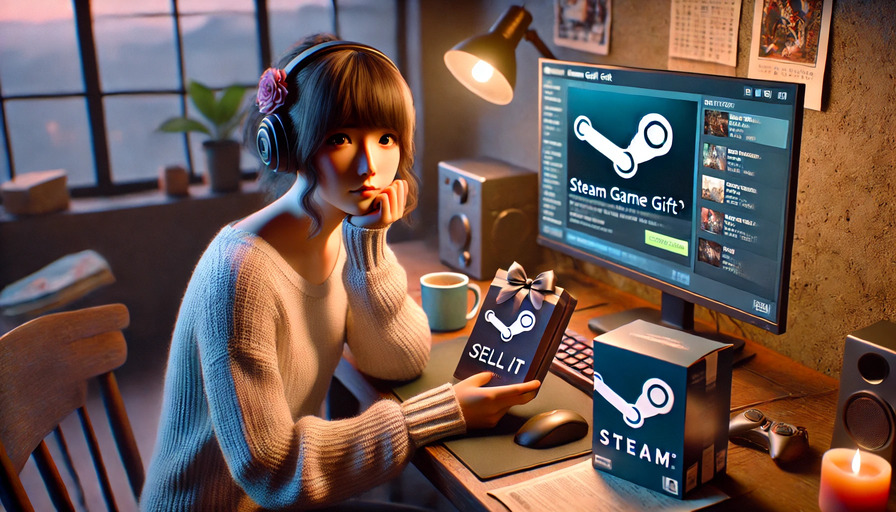 Steamのギフト機能で販売は可能か？