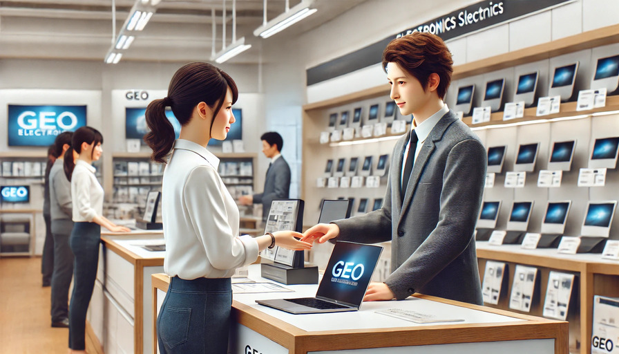 ゲオ店舗でのパソコン買取の流れ