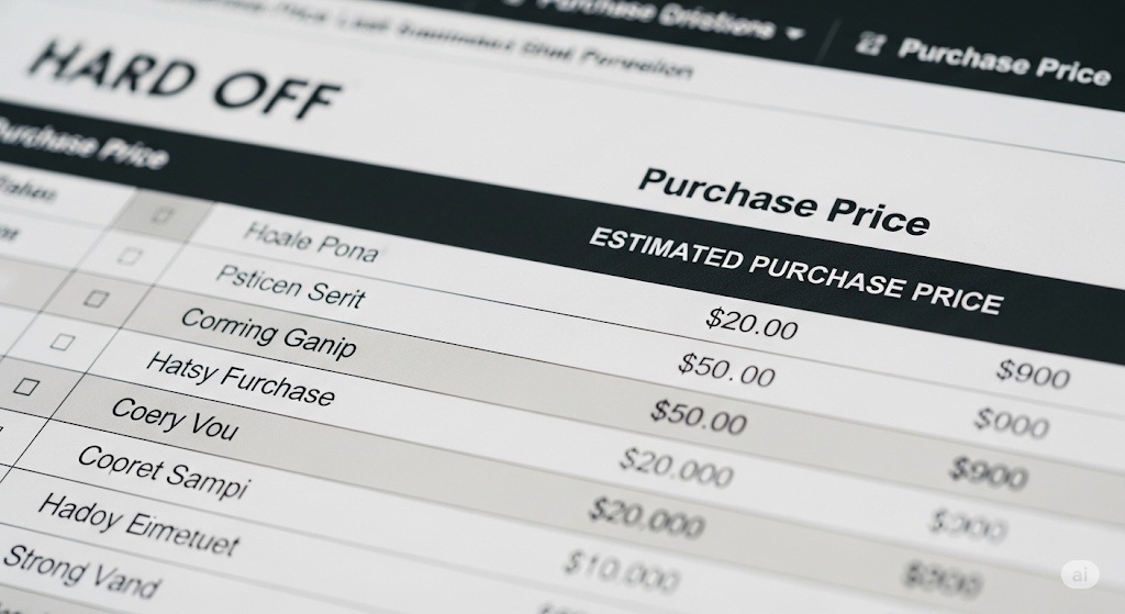 ハードオフ買取表で買取価格の目安を知る