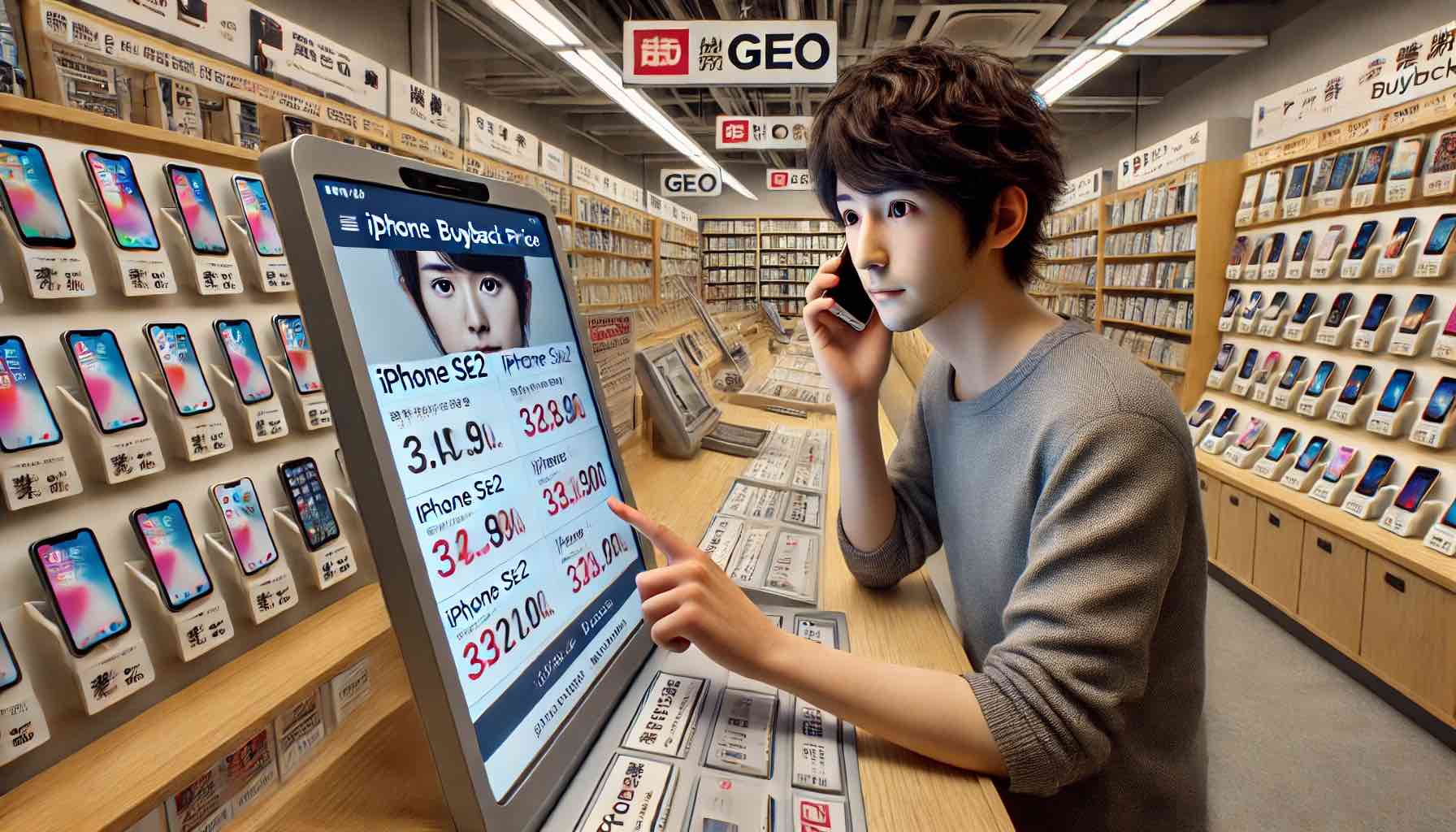 最新のiPhoneSE2買取価格をゲオで確認