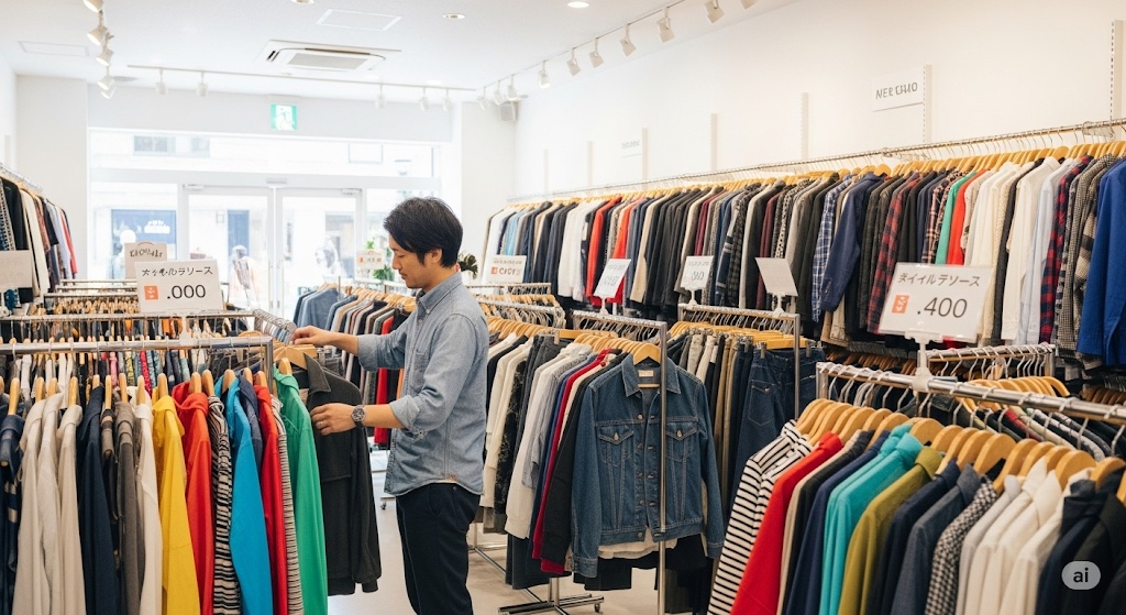 店舗で服を売るならセカンドストリートが有名