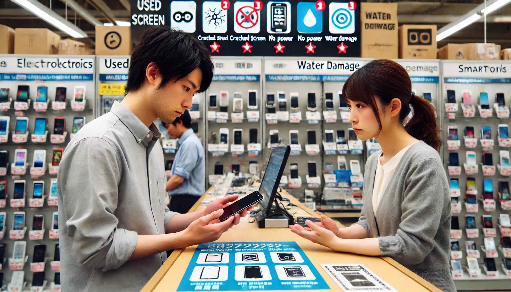 ゲオ壊れたスマホ買取の可否と条件