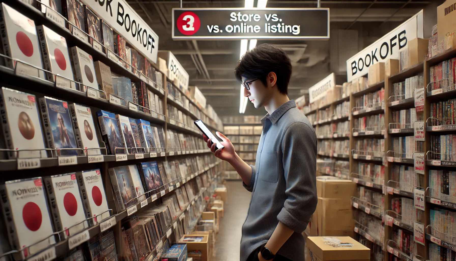ブックオフの店舗在庫とオンライン在庫の違い
