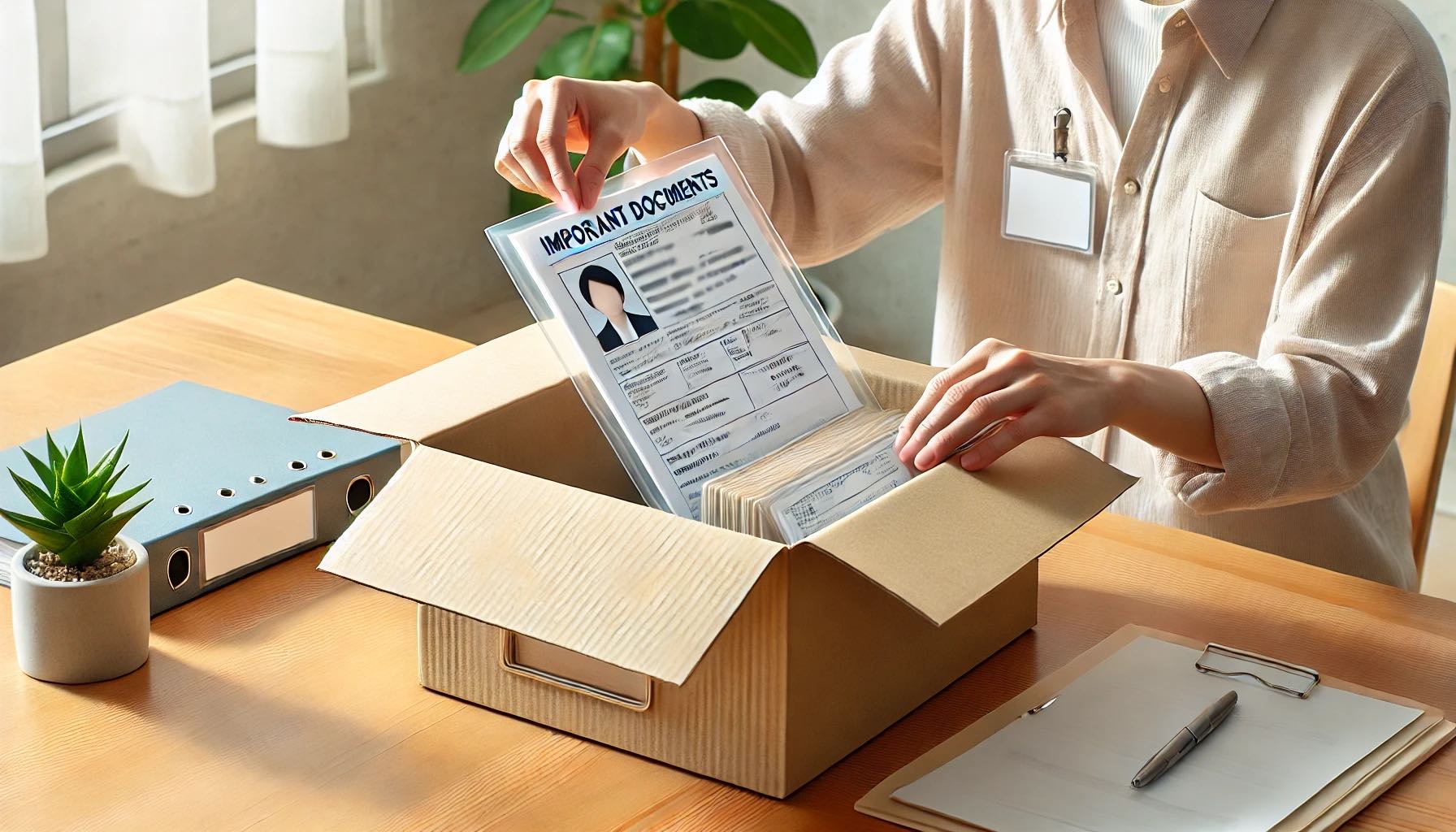 必要書類の同梱とダンボールへの記載方法