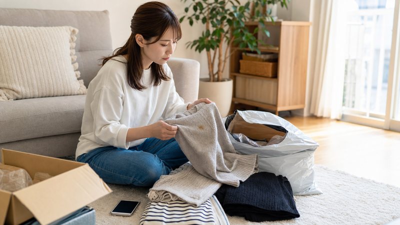 ZOZOの買い替え割で状態が悪い服を送る前に確認するイメージ