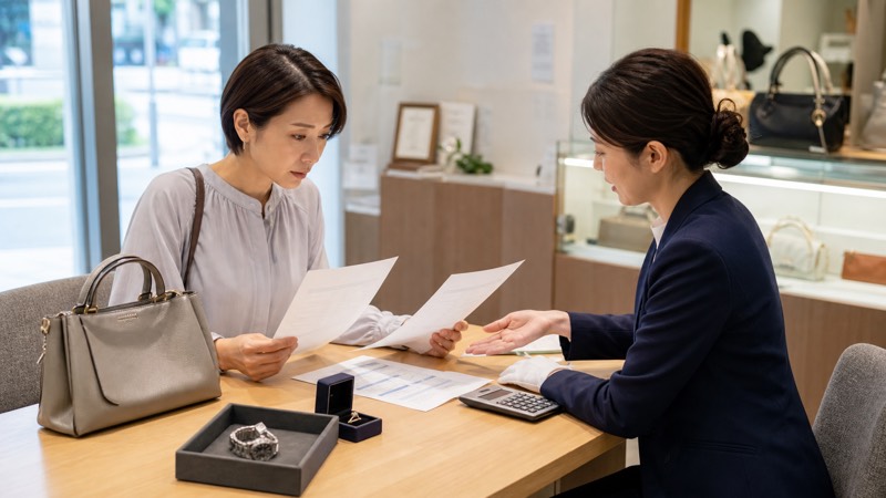 買取大吉の店舗ごとの査定額の違いを比較するイメージ
