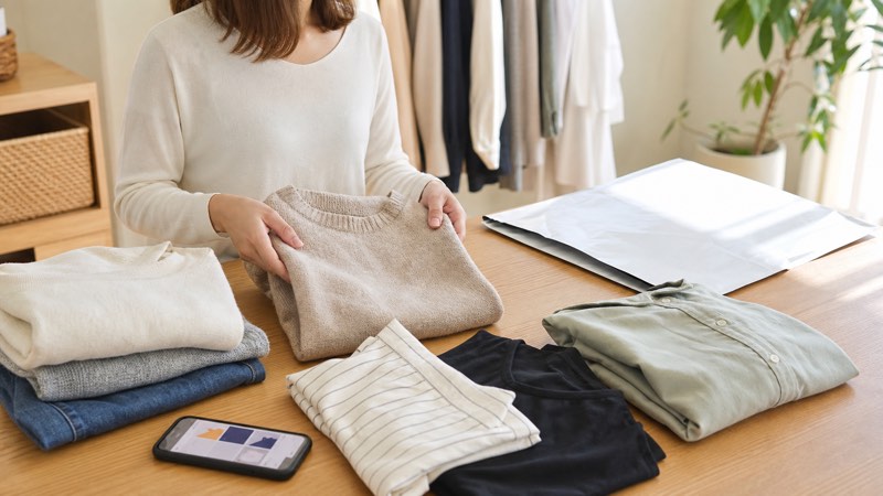 ゾゾタウン買取りで服を整理する前に確認するイメージ