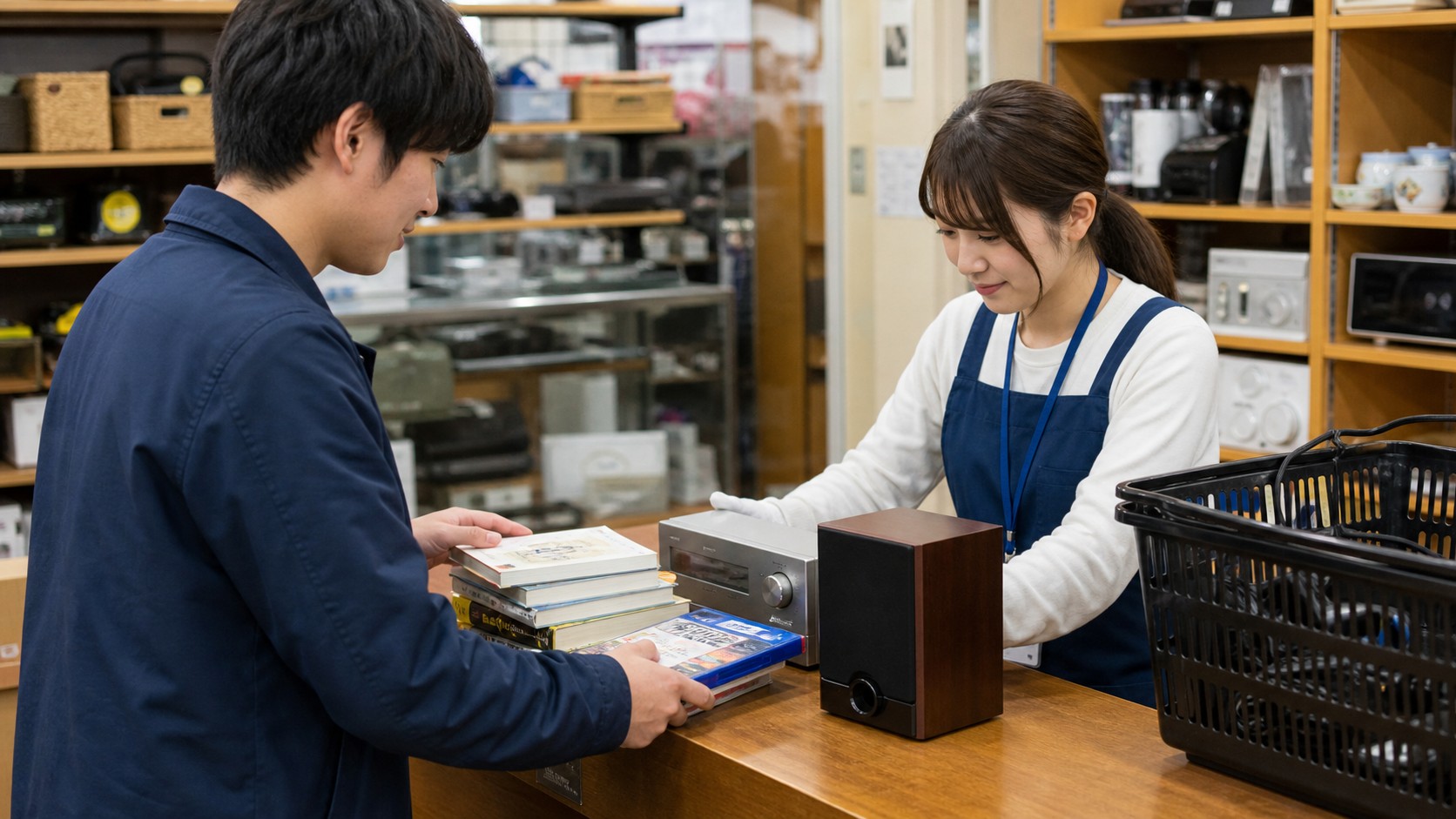 本やゲーム、家電をジャンル別に分けて比較しているイメージ