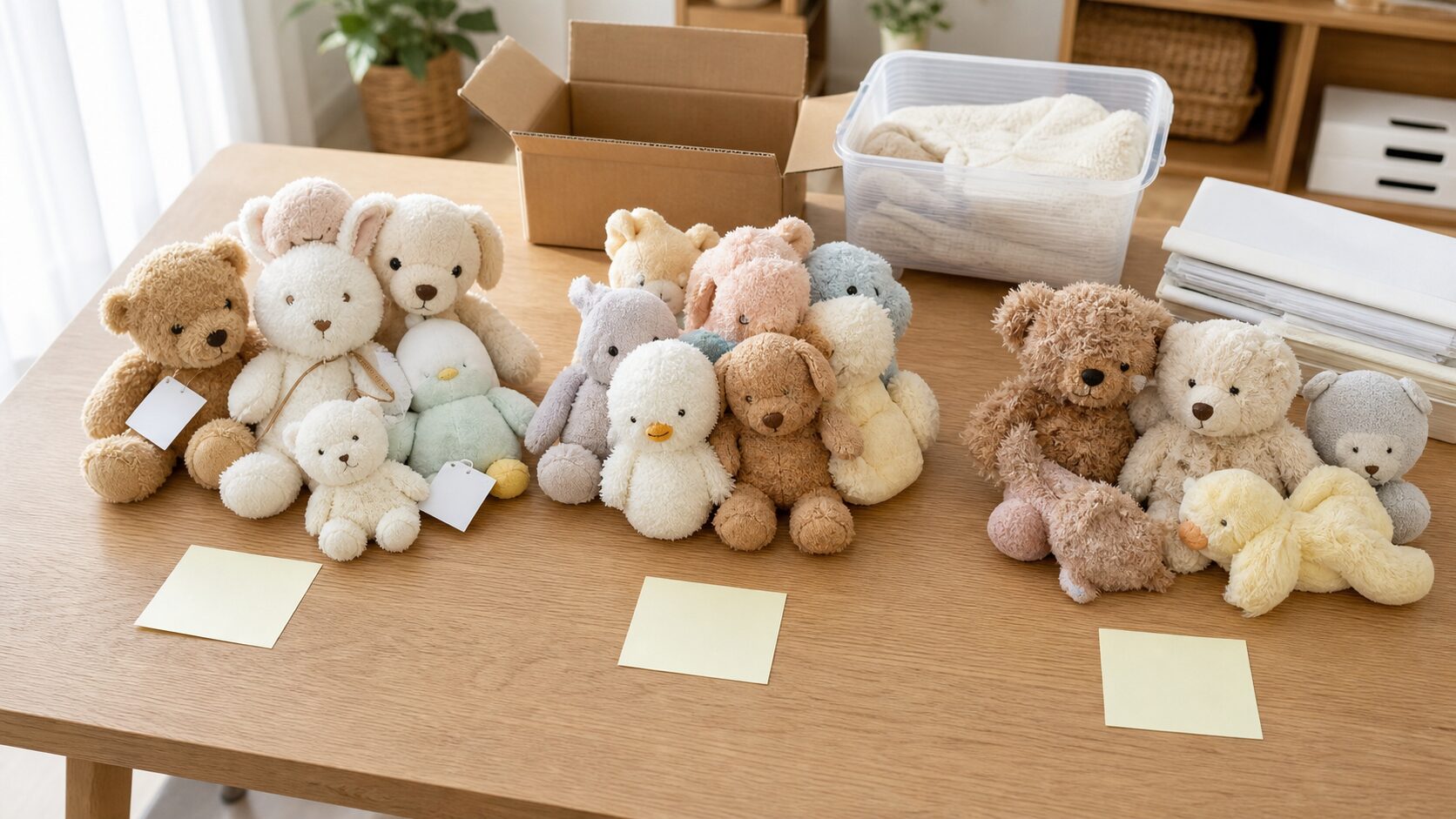 ぬいぐるみ買取は種類と状態で売り先を分けると失敗しにくいの内容をイメージする写真