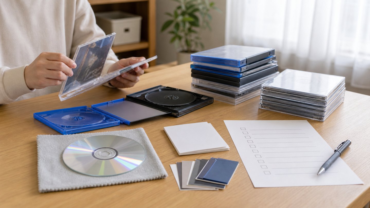 CDやBlu-rayは再生面と特典の有無を確認するの内容をイメージする写真
