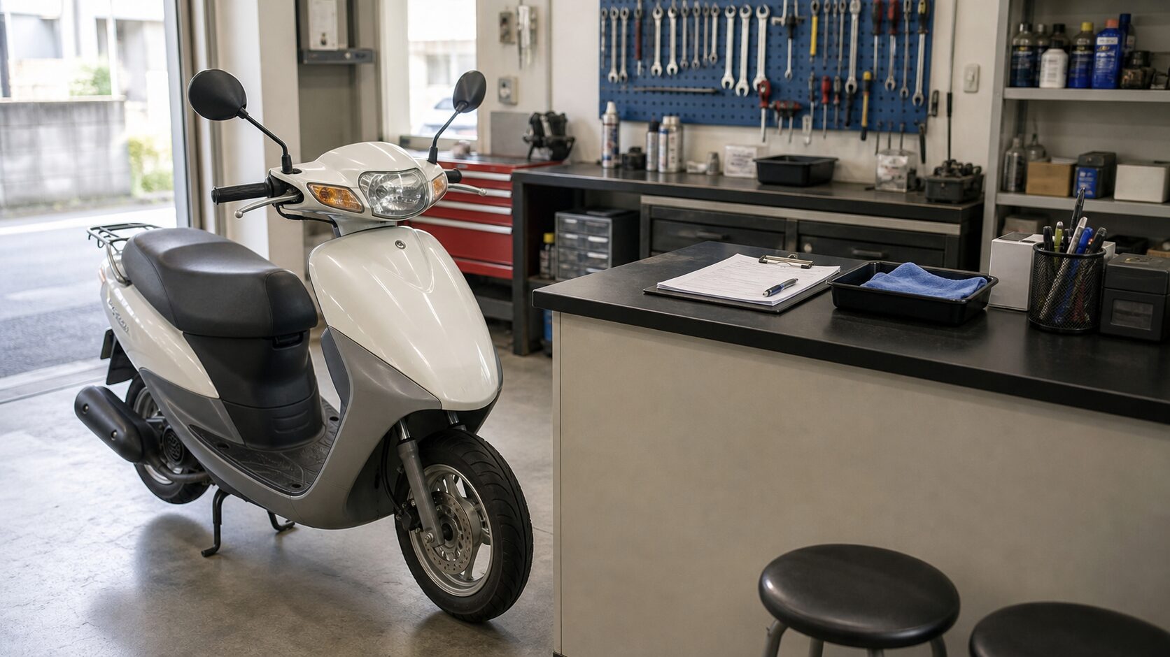 地域のバイク店は対面で説明を聞きたい人に向いているの内容をイメージする写真