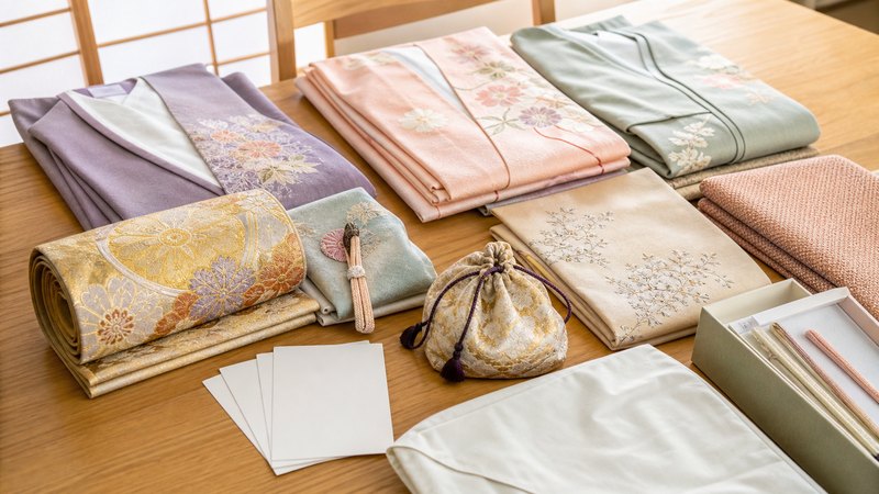 着物買取はどこがいいか比較して査定前に整理する様子