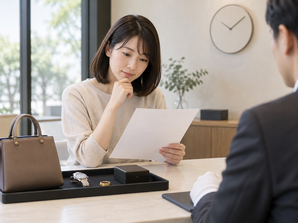 査定前に売却条件を考える場面