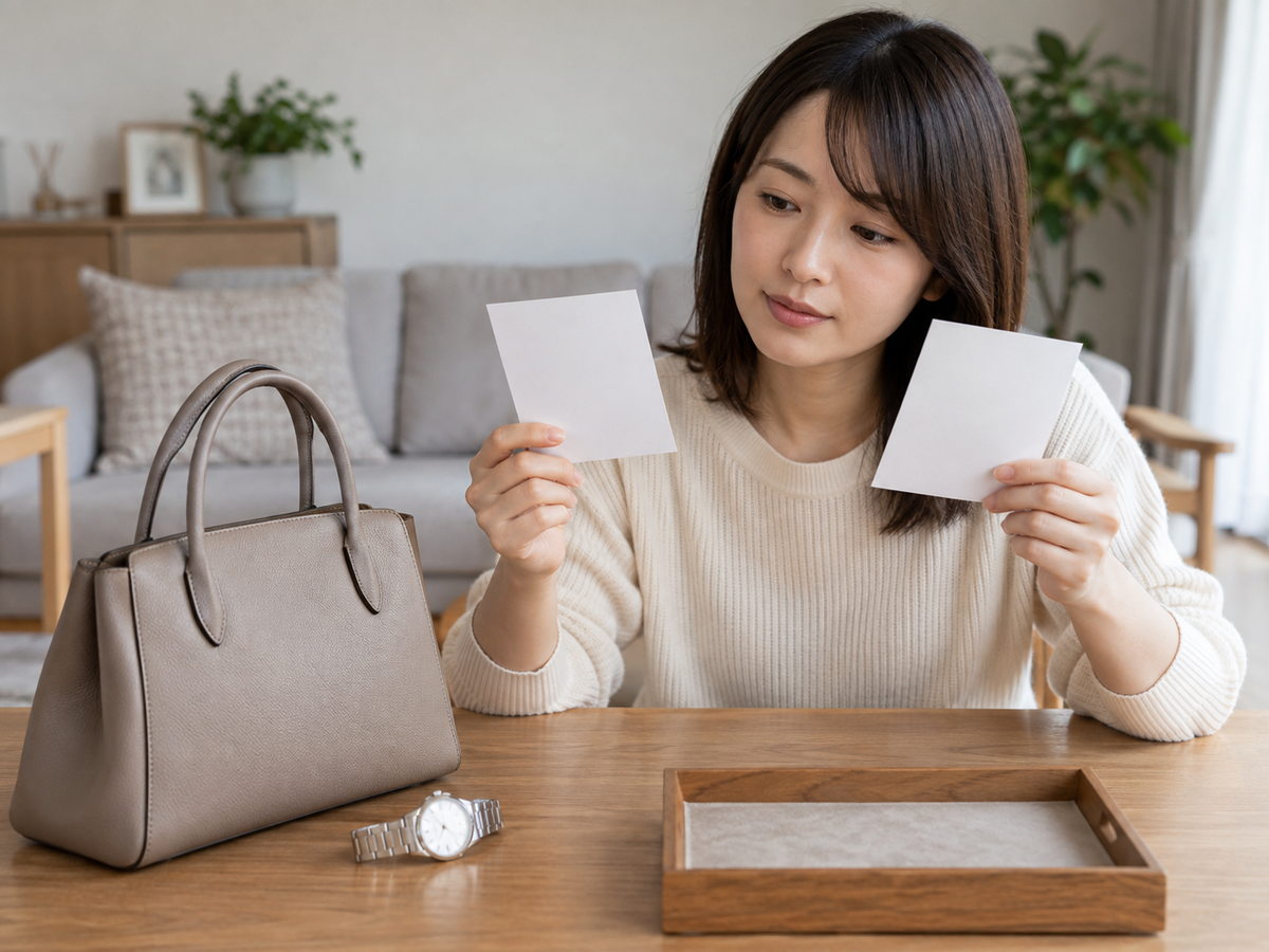 二つの査定結果を見比べる場面